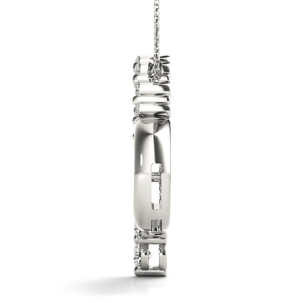 Heart 14k Yellow Gold Eternity Moissanite Pendant