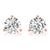 2.00 ct wt 3-Prong Round 14k Rose Gold Moissanite Solitaire Stud Earrings