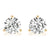 2.50 ct wt 3-Prong Round 14k Yellow Gold Moissanite Solitaire Stud Earrings