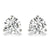 3.00 ct wt 3-Prong Round Platinum Moissanite Solitaire Stud Earrings