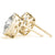 Halo Oval 14k Yellow Gold Moissanite Basket Stud Earrings