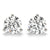 3-Prong Round 14k Yellow Gold Basket Moissanite Solitaire Stud Earrings