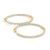 2-Inch, Inside Out 4-Prong 14k White Gold Moissanite Hoop Earrings