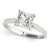 4-Prong Princess Solitaire 14k Rose Gold Moissanite Engagement Ring