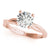 4-Prong Round Solitaire Twist Band 14k Rose Gold Moissanite Engagement Ring