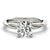 4-Prong Round Solitaire Twist Band 14k White Gold Moissanite Engagement Ring