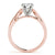 4-Prong Round Solitaire Twist Open Band 14k Rose Gold Moissanite Engagement Ring