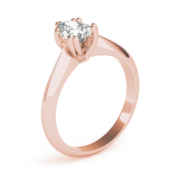 5-Prong Pear Solitaire 14k Rose Gold Moissanite Engagement Ring