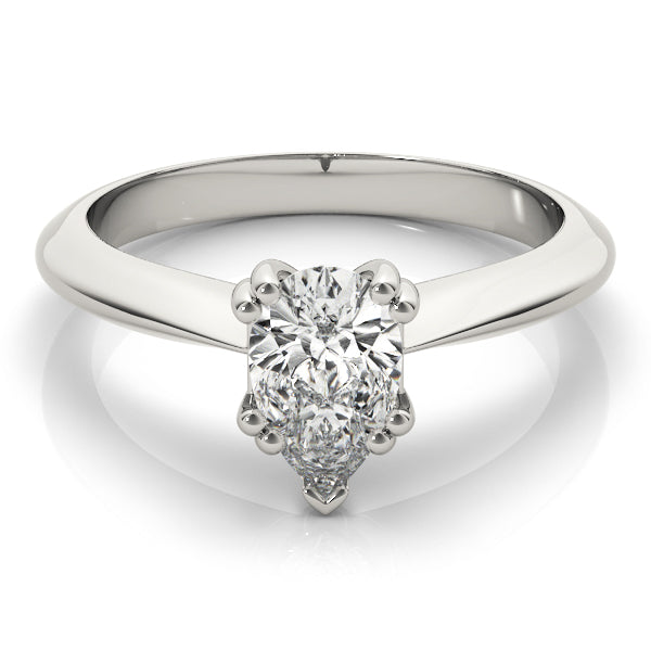 5-Prong Pear Solitaire 14k Rose Gold Moissanite Engagement Ring