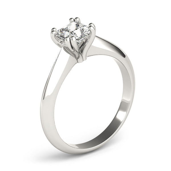 4-Prong Princess Solitaire 14k Yellow Gold Moissanite Engagement Ring