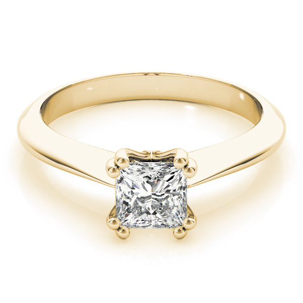4-Prong Princess Solitaire 14k White Gold Moissanite Engagement Ring