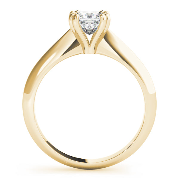 4-Prong Princess Solitaire 14k Rose Gold Moissanite Engagement Ring