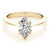 6-Prong Marquise Solitaire 14k White Gold Moissanite Engagement Ring