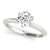 6-Prong Round Solitaire Platinum Moissanite Engagement Ring