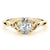 4-Prong Oval Solitaire Trinity 14k Rose Gold Moissanite Engagement Ring