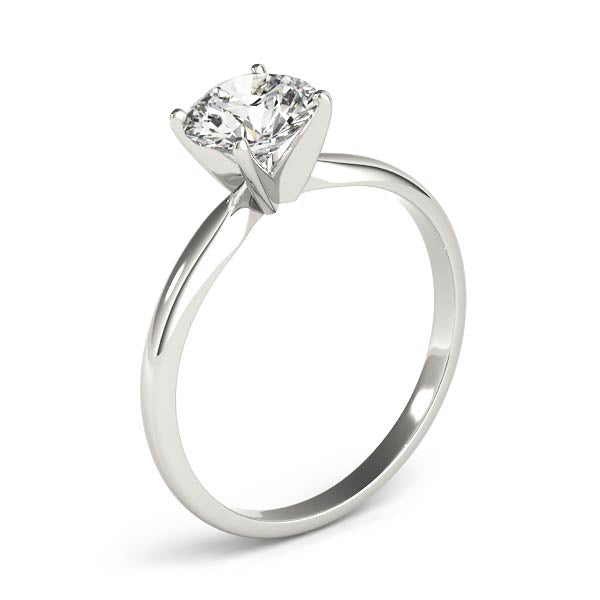 4-Prong Round Solitaire 14k Yellow Gold Moissanite Engagement Ring