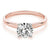 4-Prong Round Solitaire 14k Rose Gold Moissanite Engagement Ring