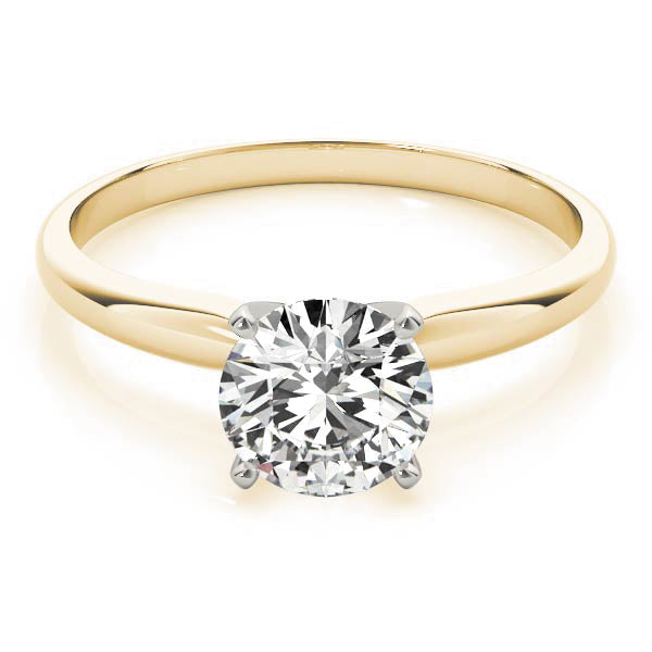 4-Prong Round Solitaire 14k Rose Gold Moissanite Engagement Ring