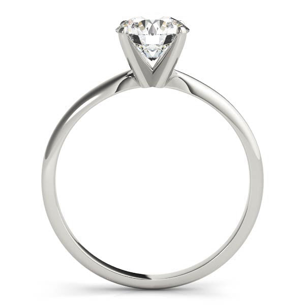 4-Prong Round Solitaire 14k Yellow Gold Moissanite Engagement Ring