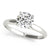 4-Prong Round Solitaire 14k White Gold Moissanite Engagement Ring