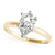 6-Prong Pear Solitaire 14k White Gold Moissanite Engagement Ring