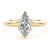 6-Prong Marquise Solitaire Platinum Moissanite Engagement Ring