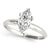 6-Prong Marquise Solitaire 14k White Gold Moissanite Engagement Ring