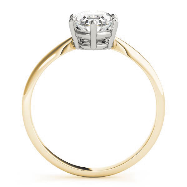 6-Prong Oval Solitaire 14k White Gold Moissanite Engagement Ring