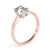 4-Prong Emerald Solitaire 14k Rose Gold Moissanite Engagement Ring