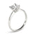 4-Prong Princess Solitaire Platinum Moissanite Engagement Ring