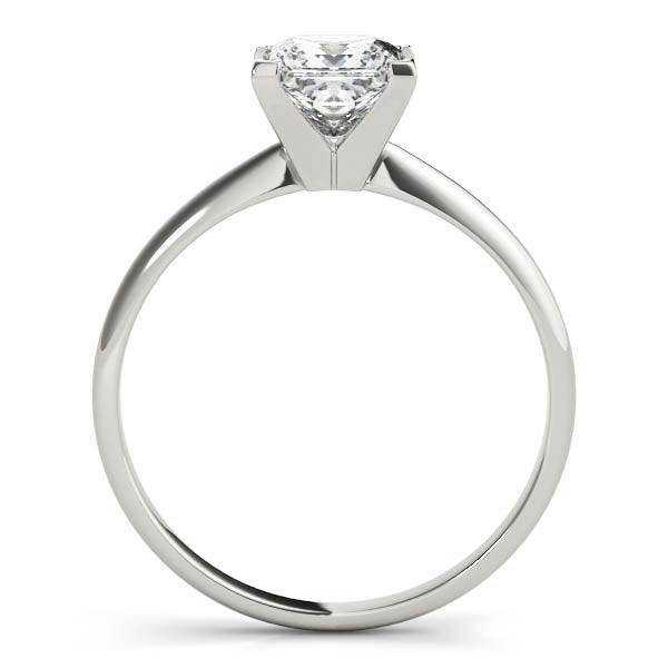 4-Prong Princess Solitaire 14k White Gold Moissanite Engagement Ring