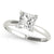 4-Prong Princess Solitaire 14k White Gold Moissanite Engagement Ring