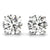 1.50 ct wt  4-Prong Round Platinum Basket Moissanite Solitaire Stud Earrings