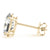 Oval 14k Rose Gold Moissanite Solitaire 4-Prong Stud Earrings